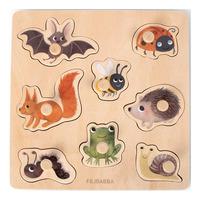 Filibabba Silhouette-puslespill i tre - Skogens dyr - 1 stk.