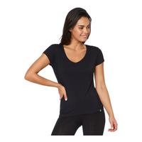 Boody Women's V-Neck T-Shirt, sort - XL