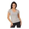 Boody Women's V-Neck T-Shirt, lysegrå - S