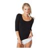 Boody 3/4 Sleeve Topp, sort - S