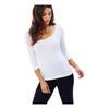 Boody 3/4 Sleeve Topp, hvit - S