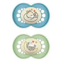 MAM Original Nattsmokk 6-16 mnd, Blå/Hvit - 2 stk.