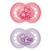 MAM Original Silikone Smokk 6-16 mnd., Rosa/Lilla - 2 stk.