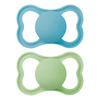 MAM Air 6-16 mnd. silikon - blå - 2 stk.