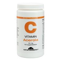 Natur-Drogeriet Acerola med C-vitamin - 100 tyggetabletter