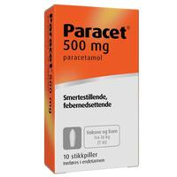 Paracet 500 mg stikkpiller