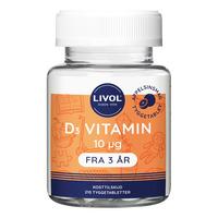 Livol D3 Vitamin 10 μg - 210 tyggetabl.