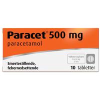Paracet 500 mg tabletter - 10 stk.