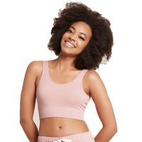 Boody Ribbed Seamless Bra Dusty Pink - 1 stk - X-Wide