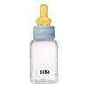 BIBS Baby Bottle Round Latex 150 ml Slow Flow Baby Blue - 1 stk.