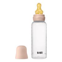 BIBS Baby Bottle Round Latex 270 ml Medium Flow Blush - 1 stk.