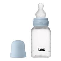 BIBS Baby Bottle Round Silicone 150 ml Slow Flow Baby Blue - 1 stk.