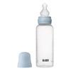 BIBS Babyflaske Rund Silikon 270 ml Medium Flow Baby Blå - 1 stk.
