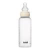 BIBS Babyflaske rund silikon 270 ml Medium Flow Ivory - 1 stk.