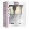 BIBS Babyflaske rund silikon 150 ml Slow Flow Ivory - 2 stk.