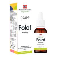 Dråpe vegansk folat, mild søtsmak - 30 ml.