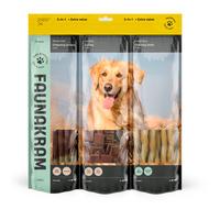 Faunakram hundesnacks 3in1 m. lam & kylling, valuepack - 600 g.
