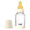 BIBS Glass Boheme Babyflaske Rund lateks 120 ml. Slow Flow Ivory - 1 stk.