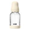 BIBS Glass Boheme Babyflaske Rund lateks 120 ml. Slow Flow Ivory - 1 stk.