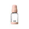 BIBS Babyflaske i glass rund lateks 120 ml. Slow Flow Blush - 1 stk.