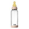 BIBS Glass Boheme Baby Bottle Round Latex 240 ml. Medium Flow Blush - 1 stk.