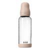 BIBS Babyflaske i glass, rund lateks, 240 ml. Medium Flow Blush - 1 stk.