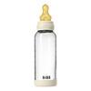 BIBS Babyflaske i glass rund lateks 240 ml. Medium Flow Ivory - 1 stk.