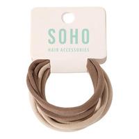 SOHO Alena Hårstrikker Beige Mix - 6 stk.