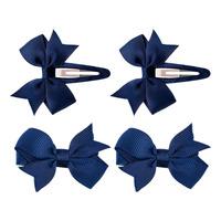 SOHO Ayla Sløyfe Hårspenner Denim - 4 stk.