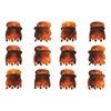 SOHO Lucca Mini Hair Clips Brown - 12 stk.