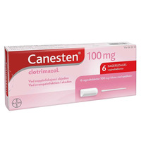 Canesten vaginaltabetter 100 mg m/applikator - 6 vaginaltabletter