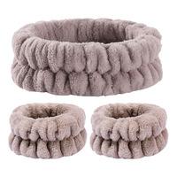 UNIQ Spa Blush Hårbånd og Håndleddsbånd - 3 stk.