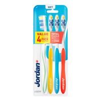 Jordan Total Clean Tannbørste Soft - 4 stk.