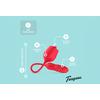 Teazers Rose Vibrator med Thrusting Dildo - 1 stk.