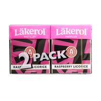 Lâkerol Bringebær Lakris - 2 x 25 g.