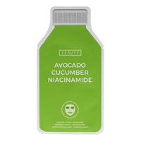 YEAUTY Ansiktsmaske Avocado/Cucumber/Niacinamide - 1 stk.
