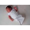 Woombie Swaddle Sock svøpepose uten glidelås, grå/hvite striper (0–3 mdr.) – 1 stk.