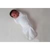 Woombie Swaddle Sock svøpepose uten glidelås, grå/hvite striper (0–3 mdr.) – 1 stk.