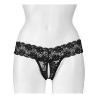 NORTIE Manja Bunnløs Blonde G-Streng - Sort - S/M