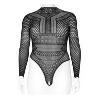 NORTIE Gry Bunnløs Bodystocking - Plus Size - 1 stk.