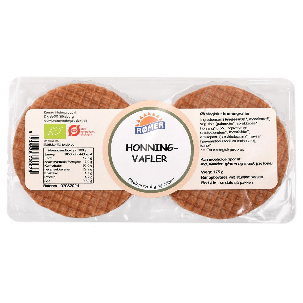 Rømer Vafler m/honning Økologisk - 175 g | Med24.no