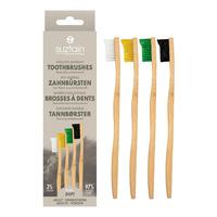 Suztain 4 x tannbørster voksen soft - 4 stk.