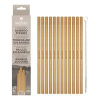 Suztain Bambus Sugerør 5 mm inkl. rengjøringsbørste - 12 stk.