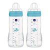 MAM Easy Active Baby Bottle 330 ml - Blå - 2 stk.