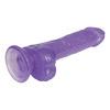 Baseks Glitter Purple Dildo med baller 21,5 cm