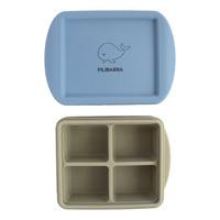 Filibabba Frysebrett til babymat 4x65 ml - 2-pakning - Ocean Mix - 2 stk.