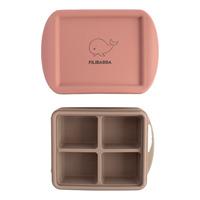 Filibabba Frysebrett til babymat 4x65 ml - 2-pakning - Rose Mix - 2 stk.