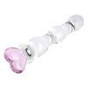 Baseks Heart Beaded Glass Dildo
