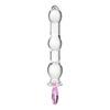 Baseks Heart Beaded Glass Dildo
