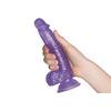 Baseks Glitter Purple Dildo med baller 21,5 cm